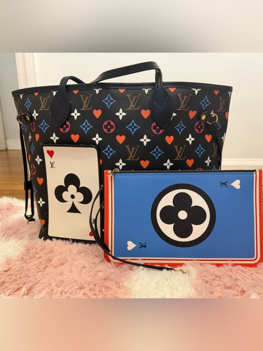 Louis Vuitton GAME ON Neverfull MM WITH POUCH & insert